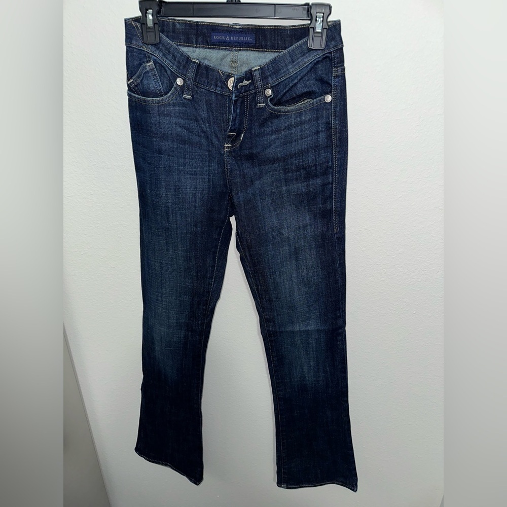 Rock & Republic Dark Blue Boot Cut Jeans - Picture 6 of 8